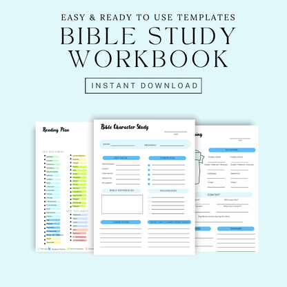 Printable + Digital Bible Study Workbook - Saintly Naturals