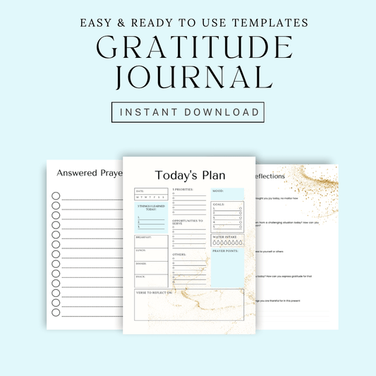 Printable + Digital Gratitude Journal - Saintly Naturals