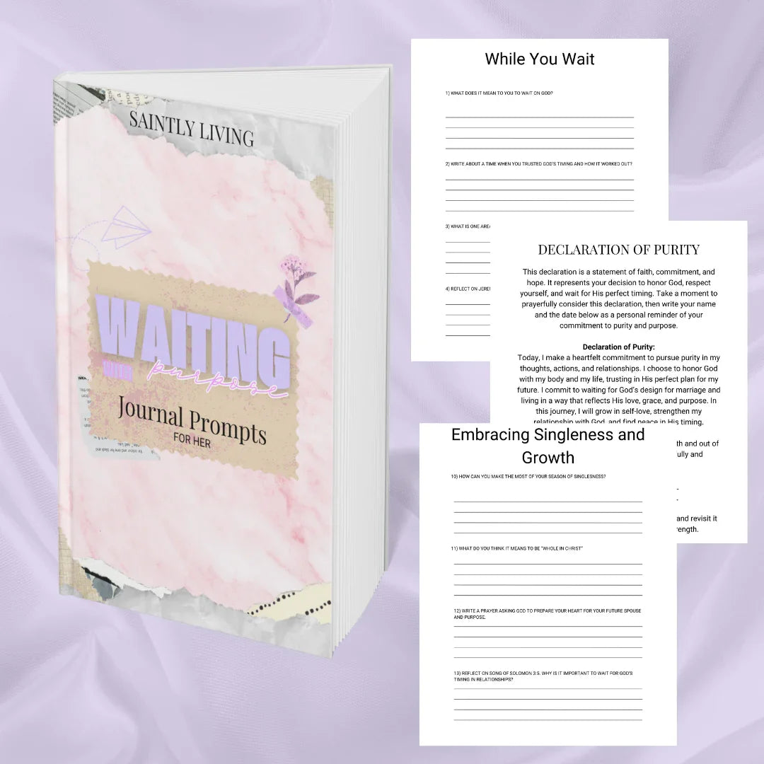 Waiting with Purpose Journal for Her - Saintly Naturals